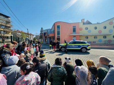 Превантивна беседа за правилата за пътна безопасност - ДГ Слънце - Айтос